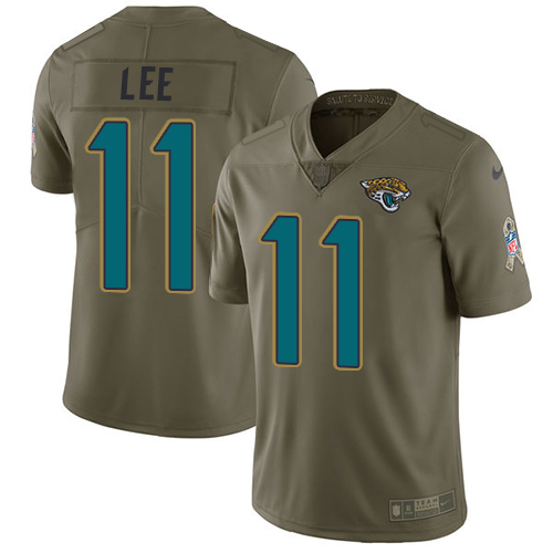 Nike Jaguars #11 Marqise Lee Olive Men's Stitched NFL Limited Salute to Service Jersey - Click Image to Close